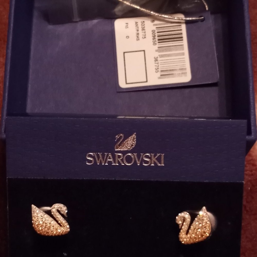 Swarovski  swan earrings. Price is firm!